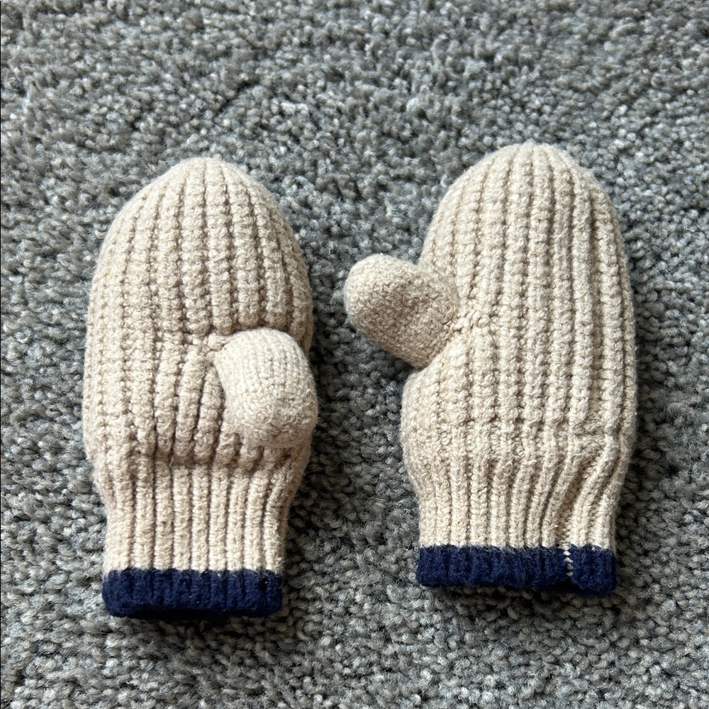 GAP Kids Mittens - Beige and Navy